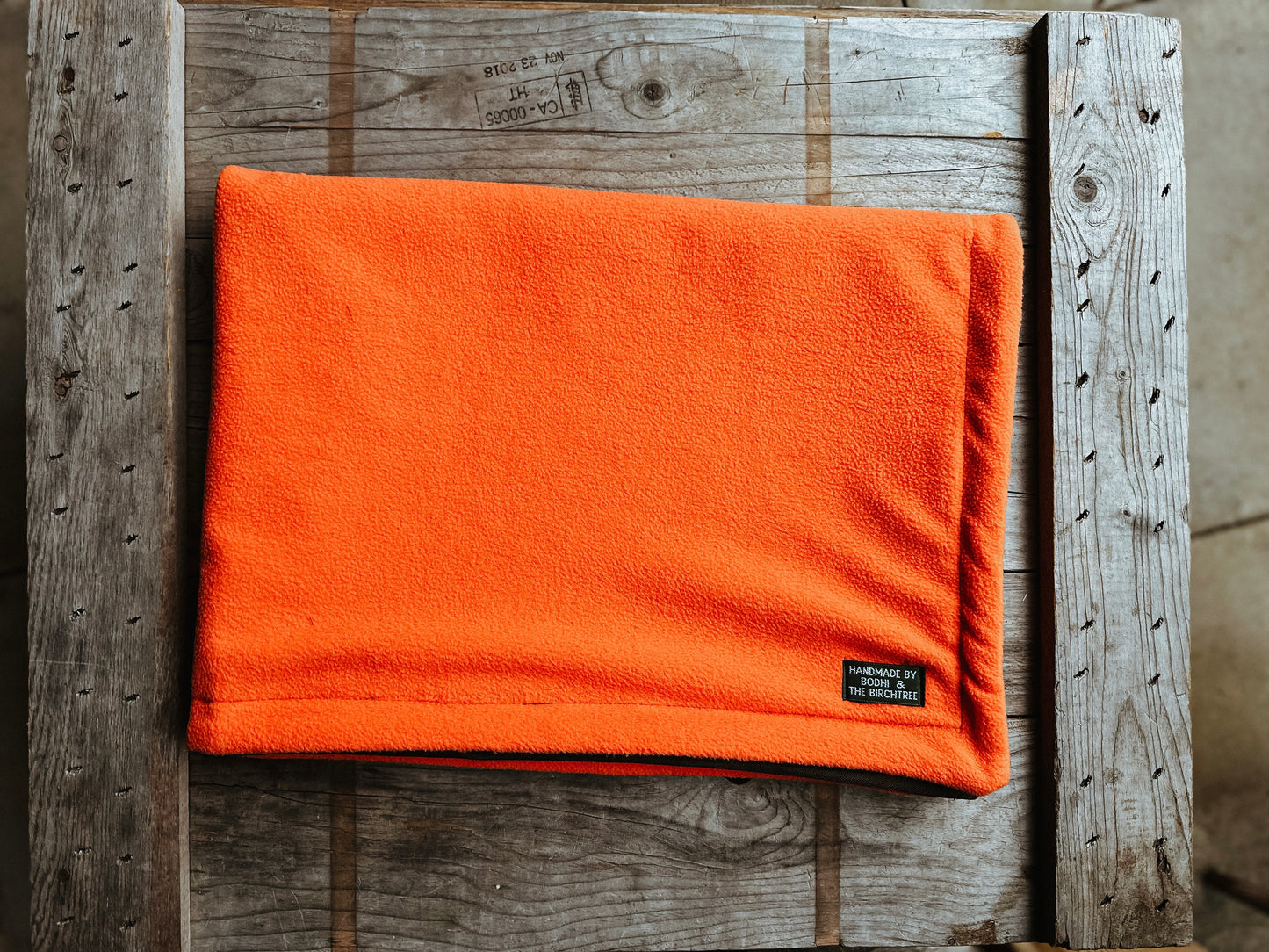 Bodhi & The Birchtree Orange & Khaki Boot Blanket