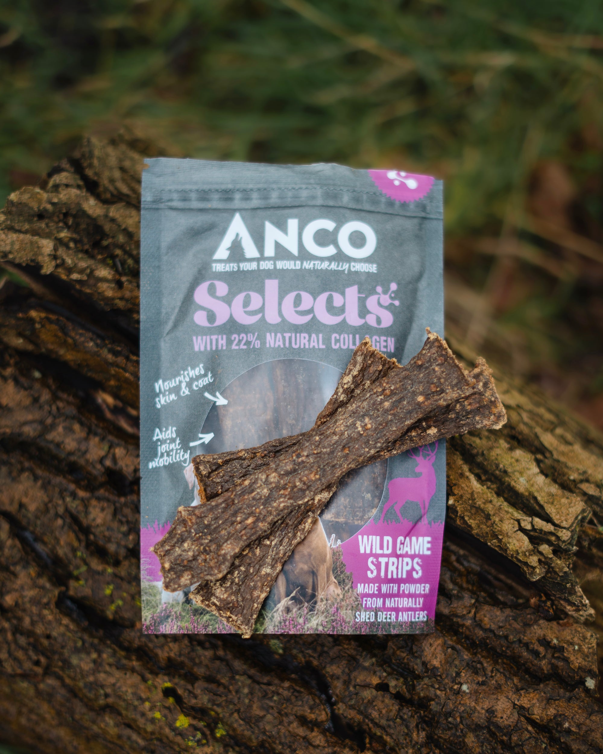 Anco Selects Wild Game Strips With Collagen 85g - Bodhi & The Birchtree