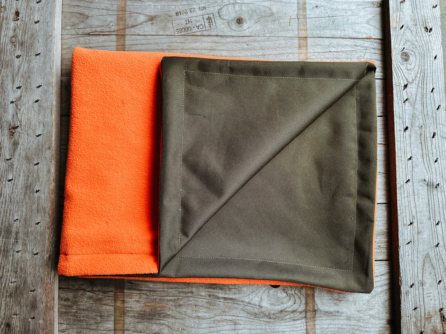 Bodhi & The Birchtree Orange & Khaki Boot Blanket