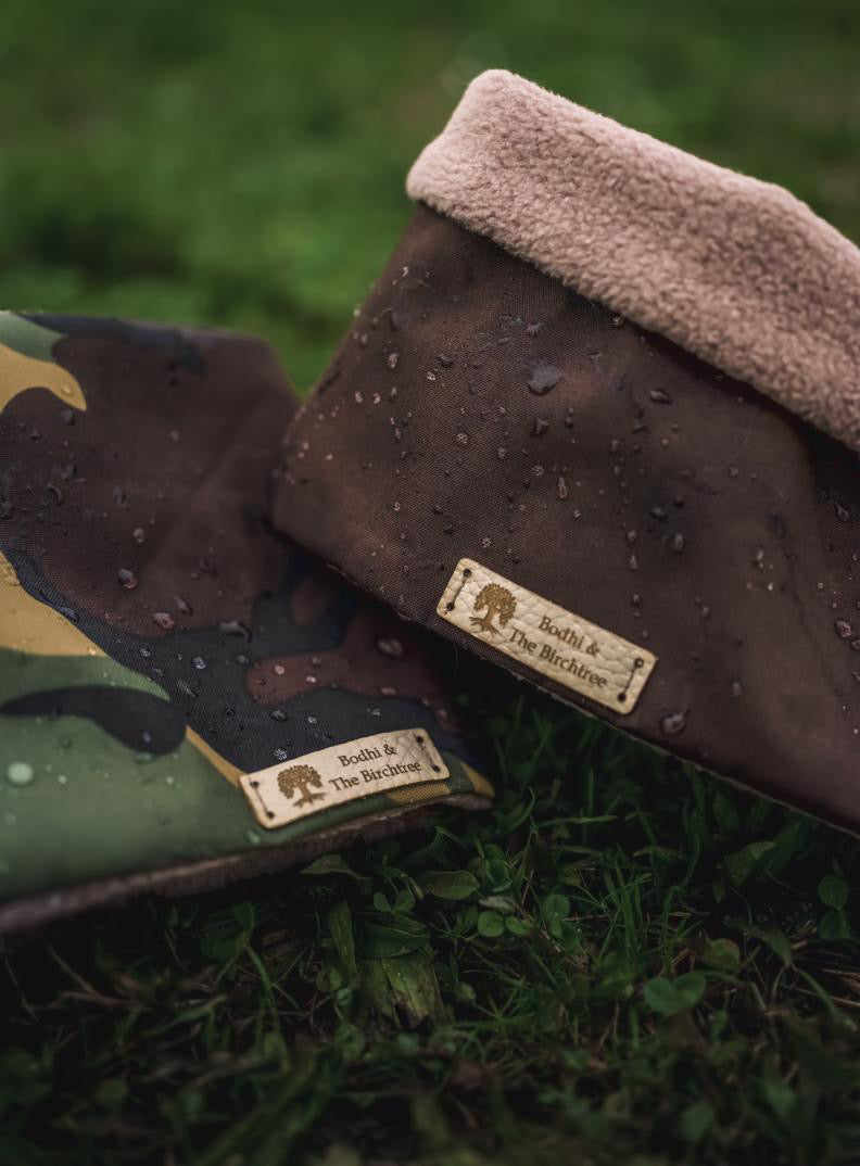 Bodhi &amp; The Birchtree Chocolate &amp; Mushroom Waterproof &amp; Polar Fleece Snood - Bodhi &amp; The Birchtree