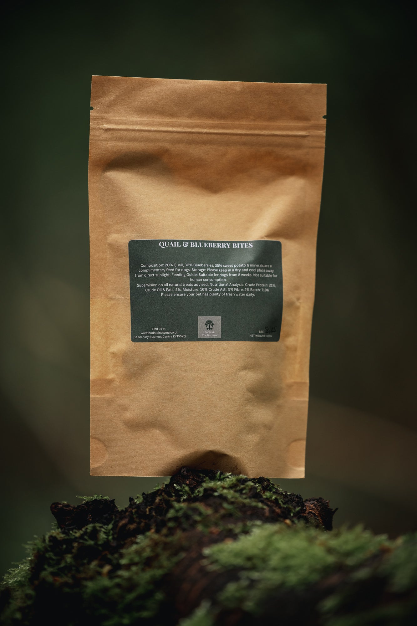 Bodhi & The Birchtree Quail & Blueberry Bites 100g - Bodhi & The Birchtree