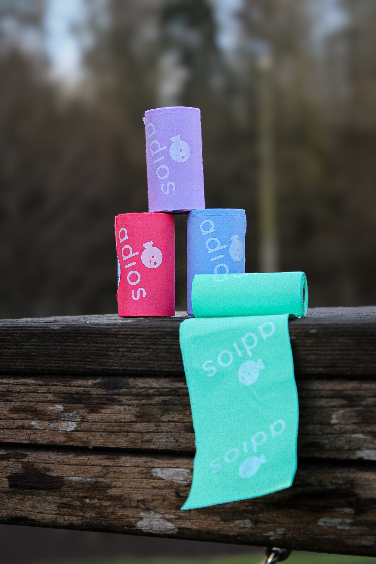 Adios Poo Bags Non Handled Rainbow 4 Rolls - Bodhi &amp; The Birchtree