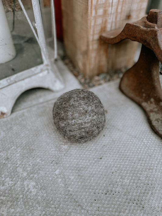Large Grey/Beige Woollen Eco Tennis Ball
