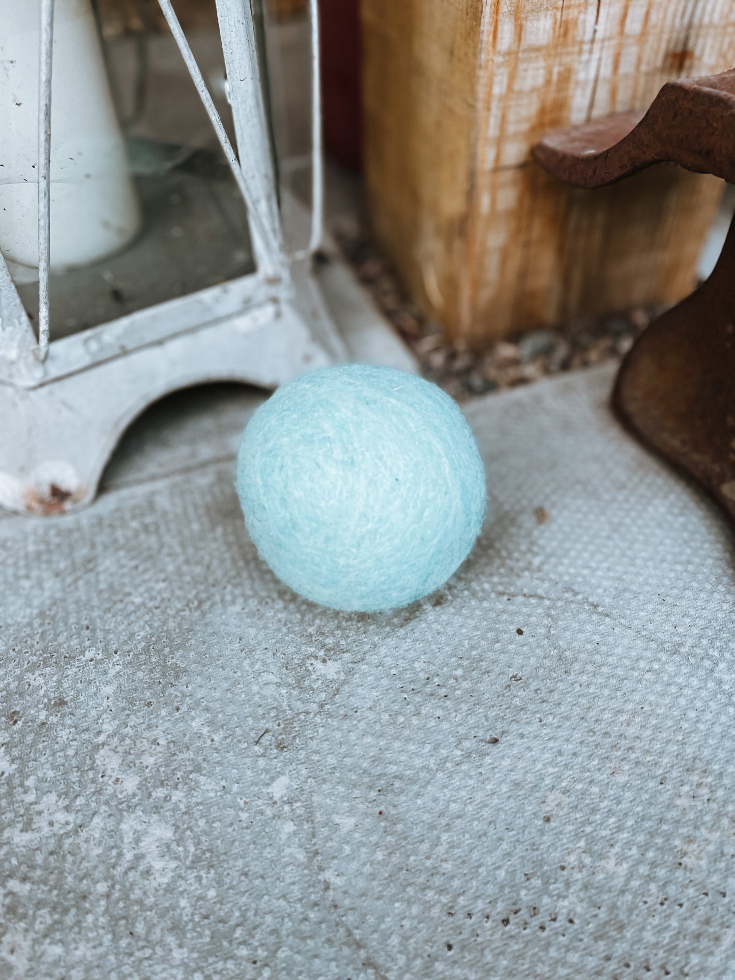 Large Blue Eco Woollen Tennis Ball