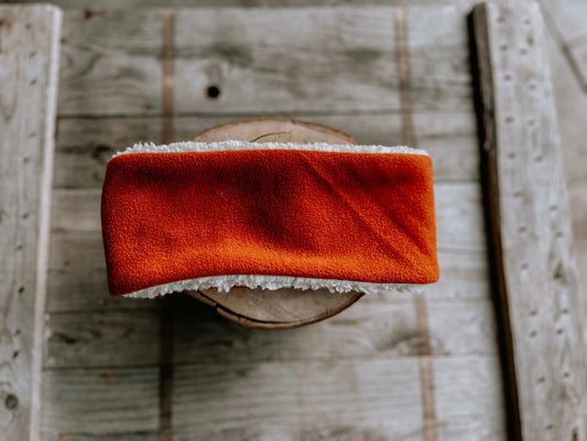 Bodhi & The Birchtree Burnt Orange Sherpa & Polar Fleece Headband