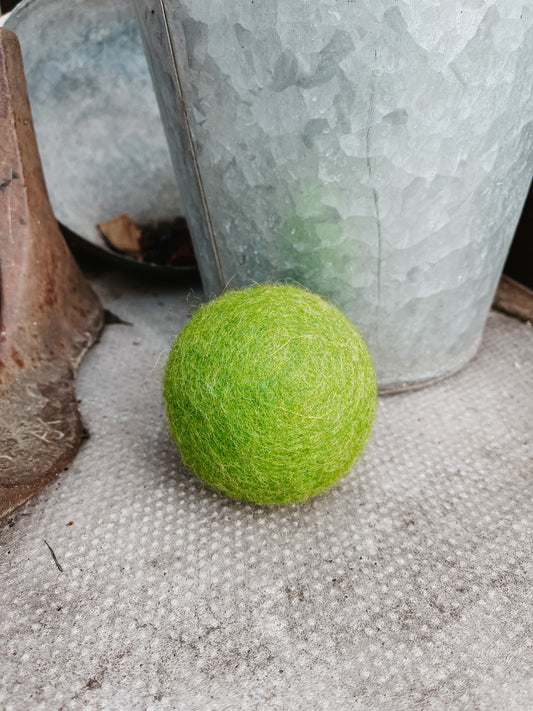 Large Green Eco Woollen Tennis Ball