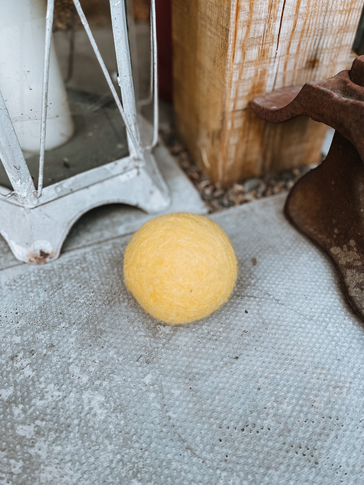 Large Yellow Eco Woollen Tennis Ball